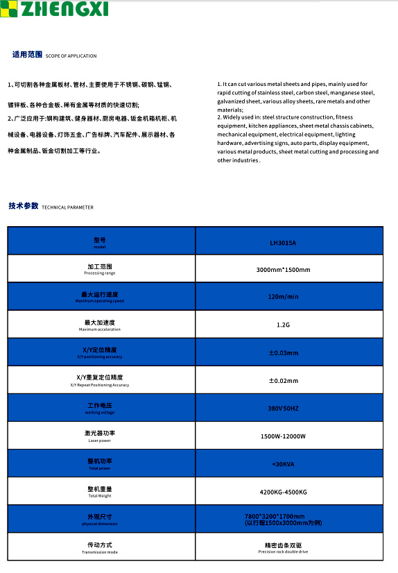 雙臺面激光切割機(jī)canshu